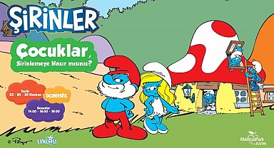 Şirinler depremzede çocukları bekliyor