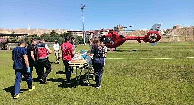 Astım hastasının yardımına hava ambulansı yetişti