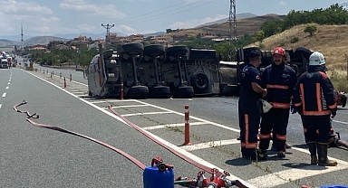 Malatya-Elazığ karayolunda facianın eşiğinden dönüldü