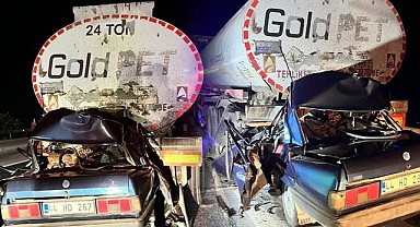 Otomobil Tankere Arkadan Çarptı: 3 Ölü