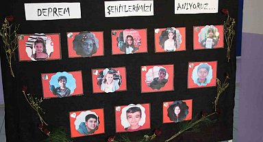 Depremde hayatını kaybeden öğrenciler unutulmadı