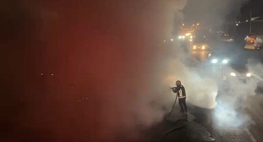 Malatya seyir halindeki araç alev topuna döndü