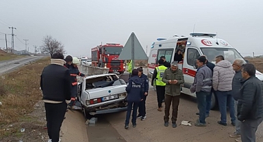 Malatya'da takla atan otomobilde bir kişi yaralandı