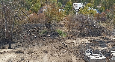 Darende'de bahçe yangını