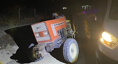 Hafif ticari araç ile traktör çarpıştı: 1 yaralı