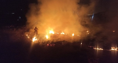 Darende'de bahçe yangını