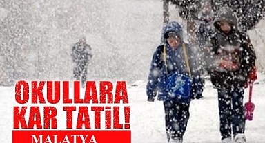 Malatya'da eğitime kar engeli