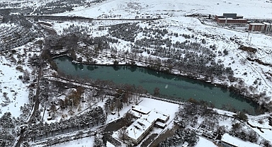 Malatya'da kar yağışı sonrası kış manzaraları