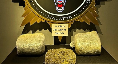 Malatya'da 16 kilo skunk ele geçirildi: 3 şahıs tutuklandı