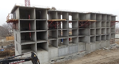 Malatya'da depremin yıktığı Başpınar'da inşaatlar yükseliyor