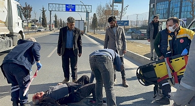 Malatya'da kamyonun çarptığı yaya yaralandı