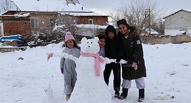 Malatya'da çocuklar kar tatilinin keyfini çıkardı