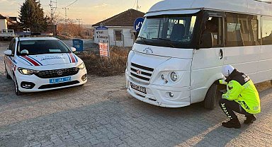 Malatya'da jandarmadan servis araçlarına denetim