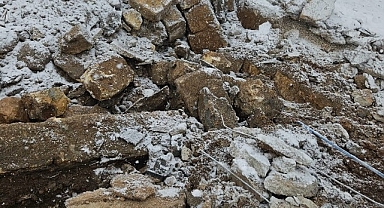 Rezerv alanında 2 bin yıllık sur duvarı bulundu