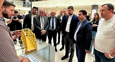 Çubuk makarnadan yapılan köprüler yarıştı