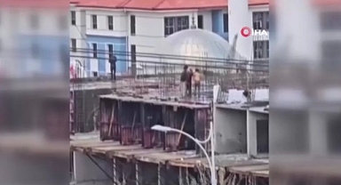 Malatya'da işçilerin halay molası yüzleri güldürdü