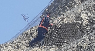 Malatya'da ağa takılan 2 yaban keçisi kurtarıldı