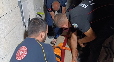 Darende'de inşaatta asansör boşluğuna düşen kadın yaralandı