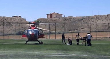 Kalp krizi geçiren hasta hava ambulansı ile Malatya'ya sevk edildi