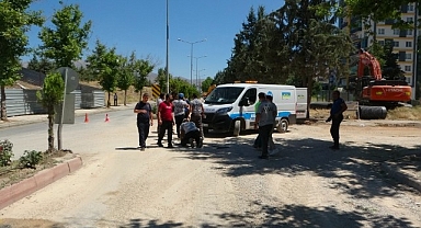 Malatya'da altyapı çalışmasında doğalgaz borusu patladı
