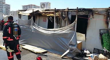 Malatya'da konteyner kentte korkutan yangın