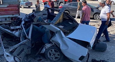 Malatya'daki kazada Tofaş hurdaya döndü: 1 ölü, 1 yaralı