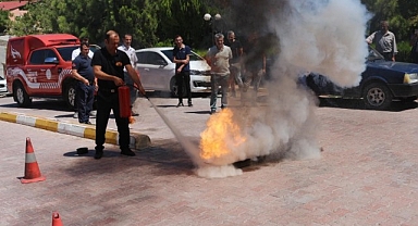 Darende'de afet farkındalık eğitimi ve yangın tatbikatı gerçekleştirildi
