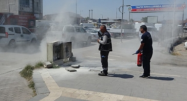 Malatya'da elektrik trafosunda yangın paniği