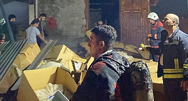 Malatya'da fabrika yangını paniğe neden oldu