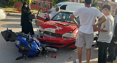 Malatya'da otomobil ile motosiklet çarpıştı: 1 yaralı