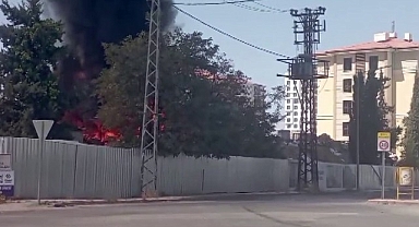 Malatya'da şantiyede korkutan yangın