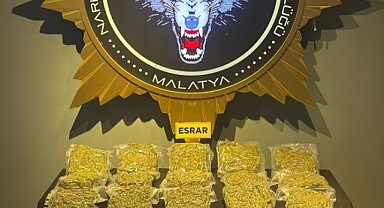 Malatya'da 12 kilo 800 gram esrar ele geçirildi