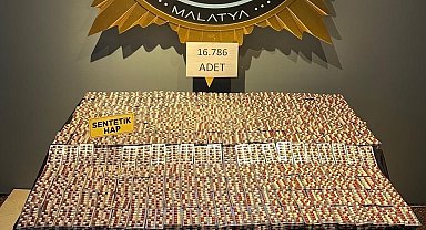 Malatya'da 16 bin 786 sentetik ecza hap ele geçirildi