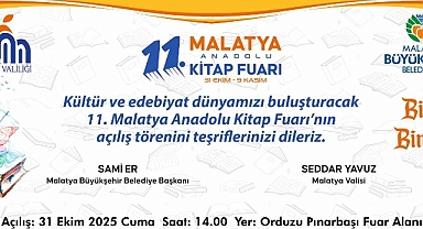 11. Malatya Anadolu Kitap ve Kültür Fuarı açılıyor