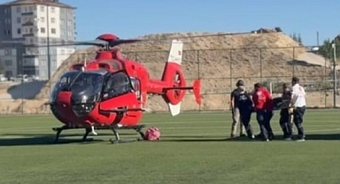 Darende'de 88 yaşındaki hasta, helikopterle Malatya'ya sevk edildi