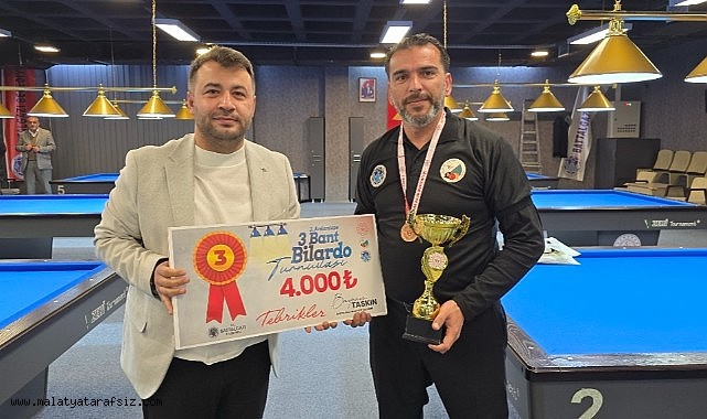 Battalgazi'de 3 Bant Bilardo Turnuvası sona erdi