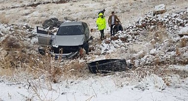 Doğanşehir’de Kar Yağışı Kazaya Neden Oldu: 1 Yaralı