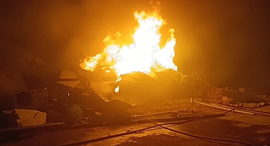 Malatya'da şantiyede yangın