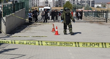 Okul yerleşkesindeki havai fişek rampası paniğe neden oldu