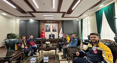 Doğanşehir’de Görev Yapan 112 Ekibinden Kaymakam Sungur’a Ziyaret