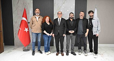 "Gençlik ve Ailem" konulu kısa film yarışması konukları, Başkan Geçit ile bir araya geldi