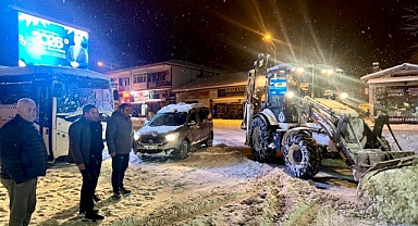 Akçadağ Belediyesi'nin kar mesaisi sürüyor