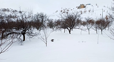 Akçadağ'da kar kalınlığı 1 metreye yaklaştı