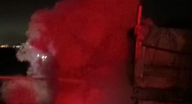 Malatya'da amonyum nitrat yüklü tırda korkutan yangın