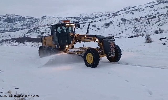 Malatya'da, Büyükşehir Belediyesi'nden karla mücadele seferberliği