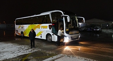 Malatya'da kar yağış nedeniyle otobüs seferleri durduruldu
