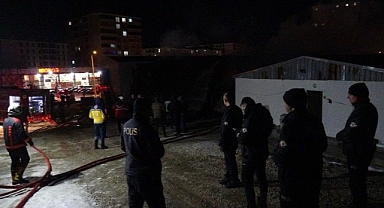 Malatya'da şantiyede korkutan yangın