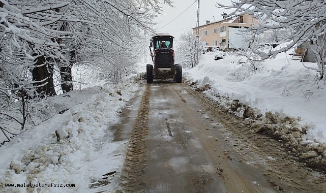 Malatya Büyükşehir Belediyesi'nde yoğun kar mesaisi