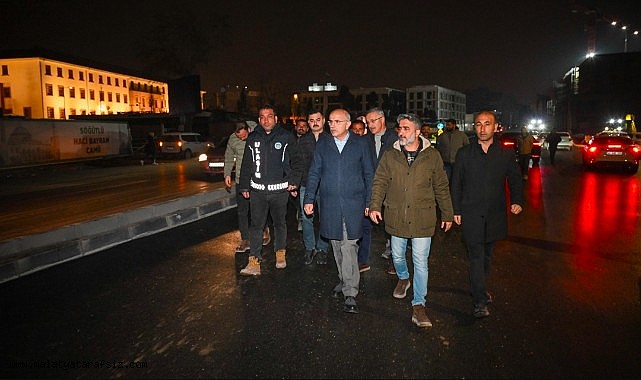 Malatya'da, İnönü Caddesi yeniden trafiğe açıldı