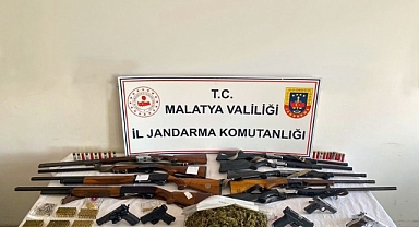 Malatya'da silah ve uyuşturucu operasyonu